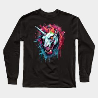 Creepy Unicorn Long Sleeve T-Shirt